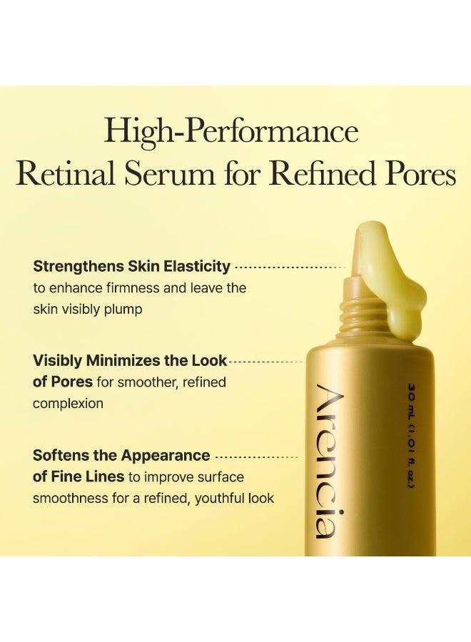 Arencia Retinal Serum, Advanced Night Serum with Retinal, Caffeine and Ectoin, Pore Refining and Firming Formula, 1.01 fl oz - Image 3